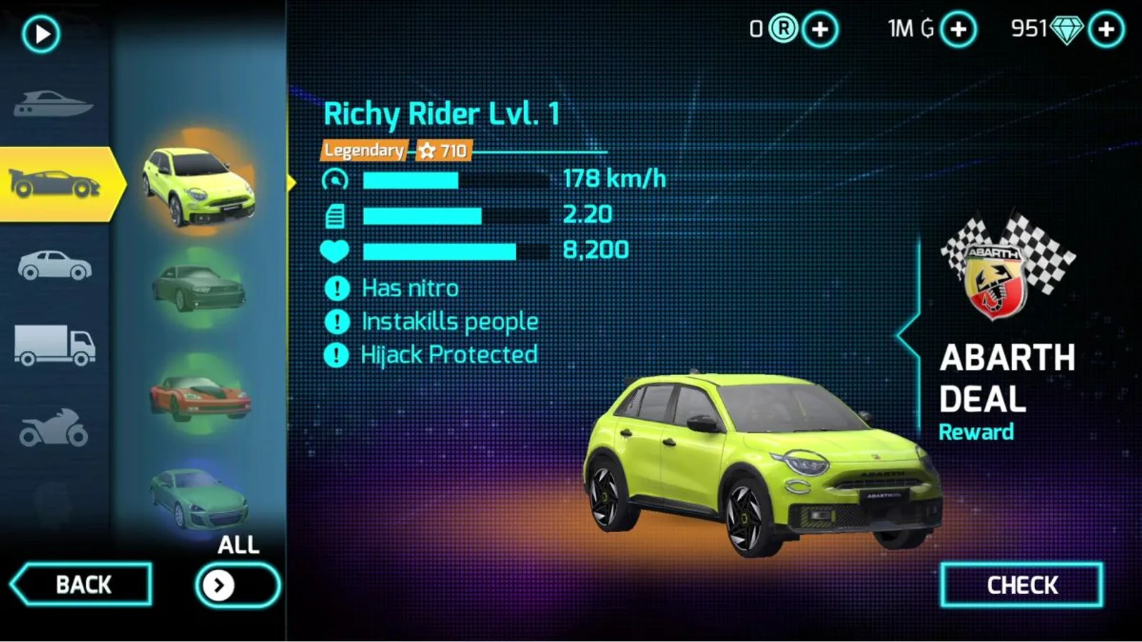 carro Abarth 600e no jogo Gangstar Vegas