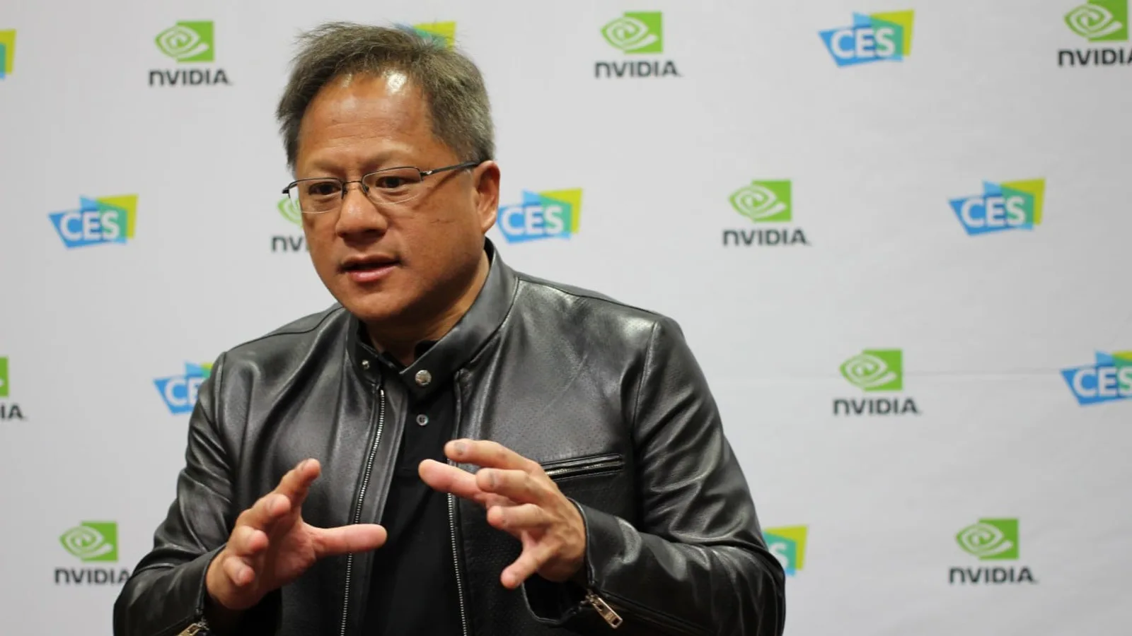 Jensen Huang presenting NVIDIA Vera Rubin next-generation AI server