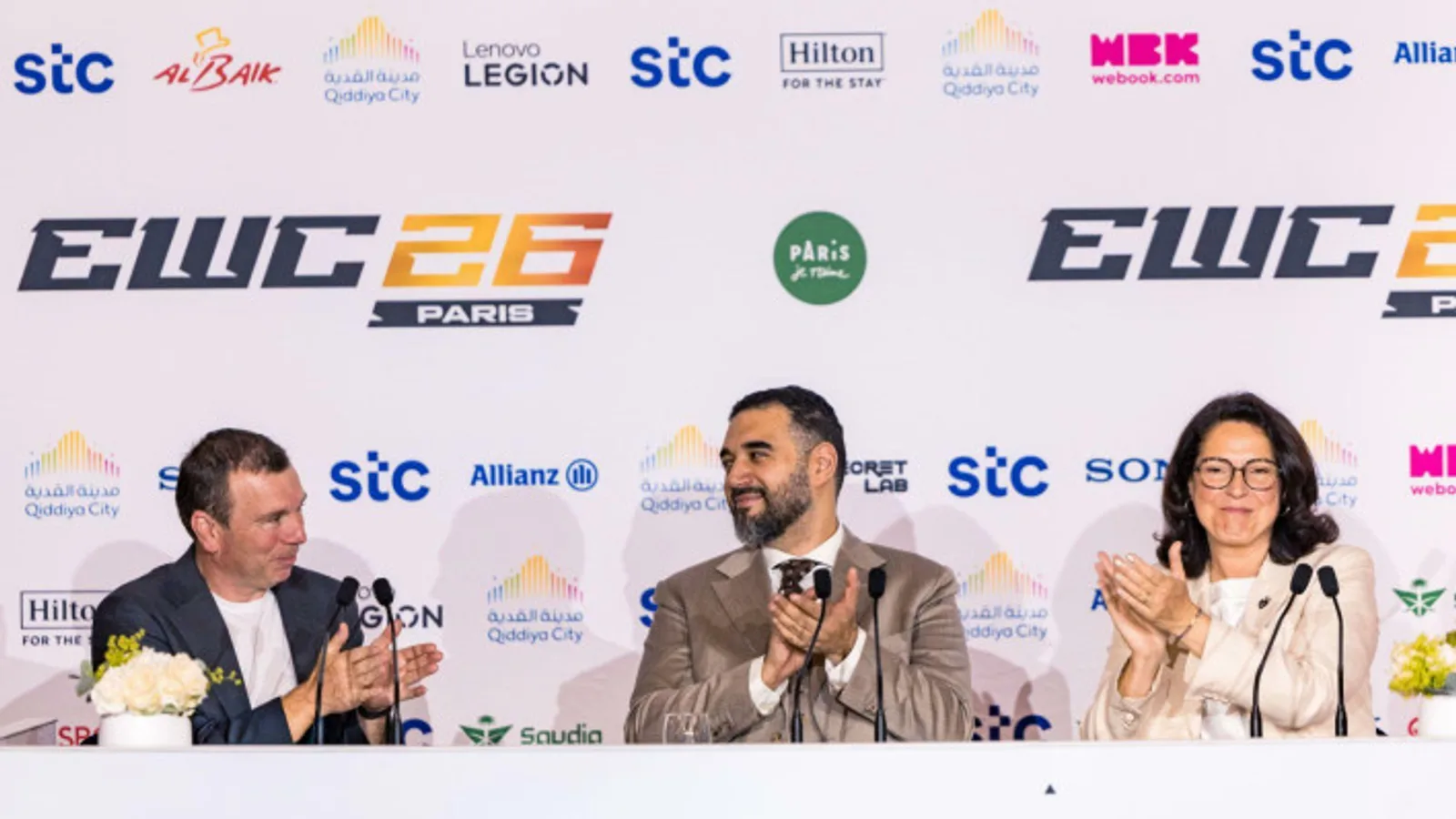 Foto oficial da Esports World Cup 2026 no local do evento em Paris